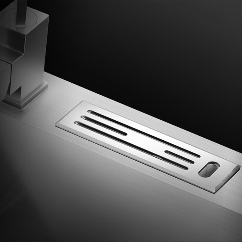 Contemporary Style Kitchen Sink Stainless Steel Double Basin Drop-In Kitchen Sink Clearhalo 'Home Improvement' 'home_improvement' 'home_improvement_kitchen_sinks' 'Kitchen Remodel & Kitchen Fixtures' 'Kitchen Sinks & Faucet Components' 'Kitchen Sinks' 'kitchen_sinks' 6423432