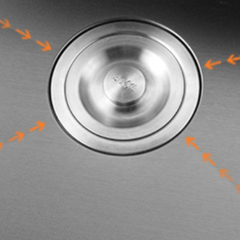 Contemporary Kitchen Sink Stainless Steel Colorfast Drop-In Kitchen Sink Clearhalo 'Home Improvement' 'home_improvement' 'home_improvement_kitchen_sinks' 'Kitchen Remodel & Kitchen Fixtures' 'Kitchen Sinks & Faucet Components' 'Kitchen Sinks' 'kitchen_sinks' 6423464