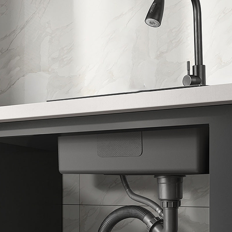 Contemporary Kitchen Sink Stainless Steel Colorfast Drop-In Kitchen Sink Clearhalo 'Home Improvement' 'home_improvement' 'home_improvement_kitchen_sinks' 'Kitchen Remodel & Kitchen Fixtures' 'Kitchen Sinks & Faucet Components' 'Kitchen Sinks' 'kitchen_sinks' 6423465