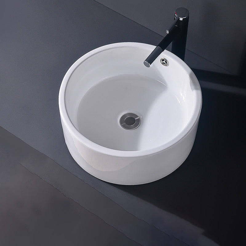 Modern Vessel Bathroom Sink Rectangular Porcelain Basin Sink (Not Include Faucet) 11.8"L x 11.8"W x 5.9"H Clearhalo 'Bathroom Remodel & Bathroom Fixtures' 'Bathroom Sinks & Faucet Components' 'Bathroom Sinks' 'bathroom_sink' 'Home Improvement' 'home_improvement' 'home_improvement_bathroom_sink' 6423498