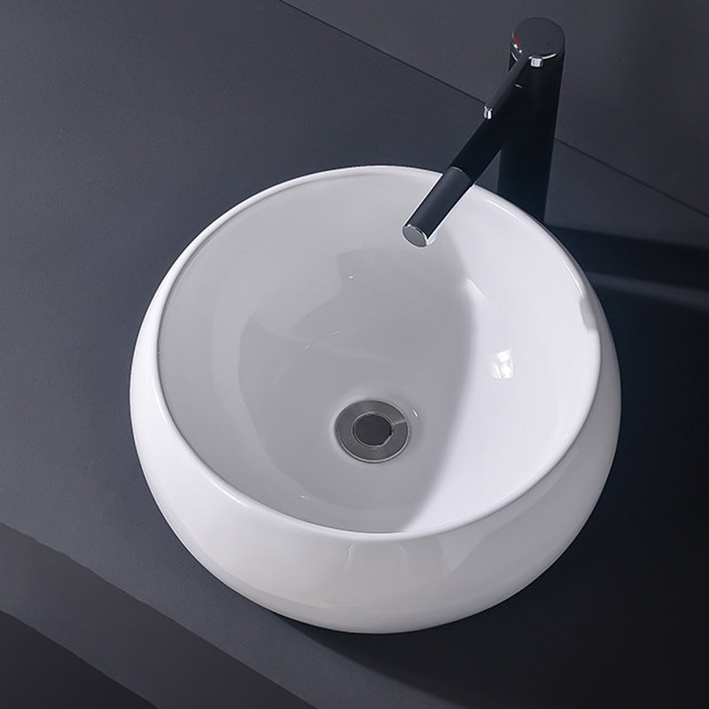 Modern Vessel Bathroom Sink Rectangular Porcelain Basin Sink (Not Include Faucet) 12.2"L x 12.2"W x 5.9"H Clearhalo 'Bathroom Remodel & Bathroom Fixtures' 'Bathroom Sinks & Faucet Components' 'Bathroom Sinks' 'bathroom_sink' 'Home Improvement' 'home_improvement' 'home_improvement_bathroom_sink' 6423501
