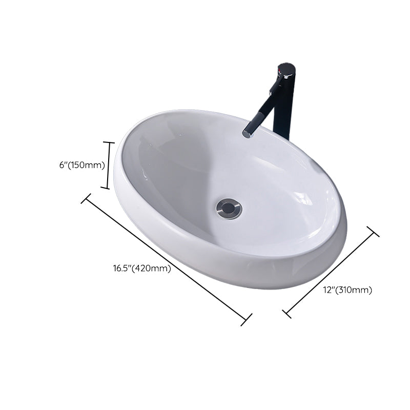 Modern Vessel Bathroom Sink Rectangular Porcelain Basin Sink (Not Include Faucet) Clearhalo 'Bathroom Remodel & Bathroom Fixtures' 'Bathroom Sinks & Faucet Components' 'Bathroom Sinks' 'bathroom_sink' 'Home Improvement' 'home_improvement' 'home_improvement_bathroom_sink' 6423523