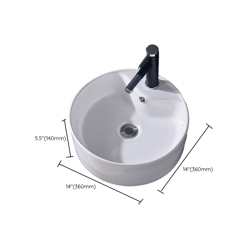 Modern Vessel Bathroom Sink Rectangular Porcelain Basin Sink (Not Include Faucet) Clearhalo 'Bathroom Remodel & Bathroom Fixtures' 'Bathroom Sinks & Faucet Components' 'Bathroom Sinks' 'bathroom_sink' 'Home Improvement' 'home_improvement' 'home_improvement_bathroom_sink' 6423524
