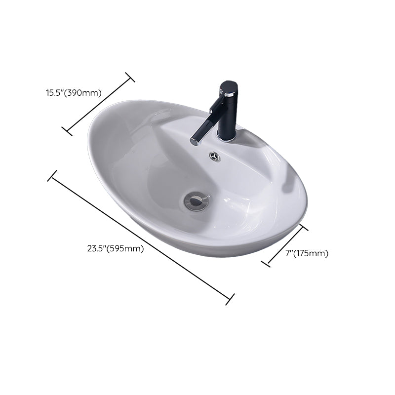 Modern Vessel Bathroom Sink Rectangular Porcelain Basin Sink (Not Include Faucet) Clearhalo 'Bathroom Remodel & Bathroom Fixtures' 'Bathroom Sinks & Faucet Components' 'Bathroom Sinks' 'bathroom_sink' 'Home Improvement' 'home_improvement' 'home_improvement_bathroom_sink' 6423531