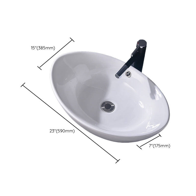 Modern Vessel Bathroom Sink Rectangular Porcelain Basin Sink (Not Include Faucet) Clearhalo 'Bathroom Remodel & Bathroom Fixtures' 'Bathroom Sinks & Faucet Components' 'Bathroom Sinks' 'bathroom_sink' 'Home Improvement' 'home_improvement' 'home_improvement_bathroom_sink' 6423533