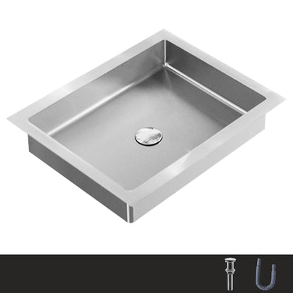 Metal Trough Bathroom Sink Modern Rectangular Trough Bathroom Sink Silver None Sink Clearhalo 'Bathroom Remodel & Bathroom Fixtures' 'Bathroom Sinks & Faucet Components' 'Bathroom Sinks' 'bathroom_sink' 'Home Improvement' 'home_improvement' 'home_improvement_bathroom_sink' 6423660