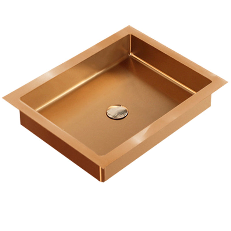 Metal Trough Bathroom Sink Modern Rectangular Trough Bathroom Sink Clearhalo 'Bathroom Remodel & Bathroom Fixtures' 'Bathroom Sinks & Faucet Components' 'Bathroom Sinks' 'bathroom_sink' 'Home Improvement' 'home_improvement' 'home_improvement_bathroom_sink' 6423668