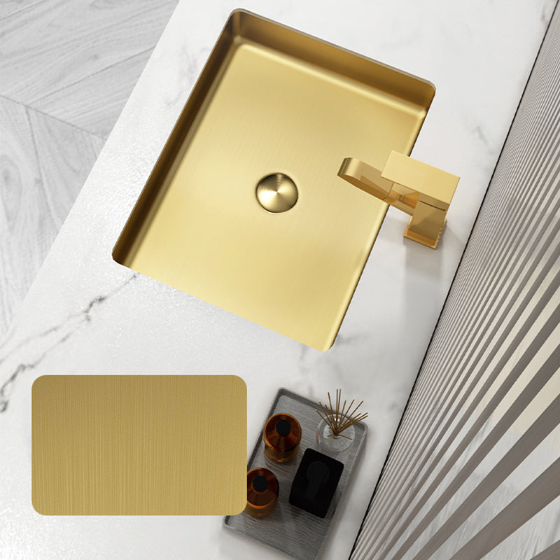 Metal Trough Bathroom Sink Modern Rectangular Trough Bathroom Sink Clearhalo 'Bathroom Remodel & Bathroom Fixtures' 'Bathroom Sinks & Faucet Components' 'Bathroom Sinks' 'bathroom_sink' 'Home Improvement' 'home_improvement' 'home_improvement_bathroom_sink' 6423669