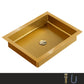 Metal Trough Bathroom Sink Modern Rectangular Trough Bathroom Sink Gold None Sink Clearhalo 'Bathroom Remodel & Bathroom Fixtures' 'Bathroom Sinks & Faucet Components' 'Bathroom Sinks' 'bathroom_sink' 'Home Improvement' 'home_improvement' 'home_improvement_bathroom_sink' 6423670