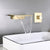 Wall Mounted Metal Waterfall Tub Filler Low Arc Bathroom Faucet Gold Hand Shower Not Included Clearhalo 'Bathroom Remodel & Bathroom Fixtures' 'Bathtub Faucets' 'bathtub_faucets' 'Home Improvement' 'home_improvement' 'home_improvement_bathtub_faucets' 6423754