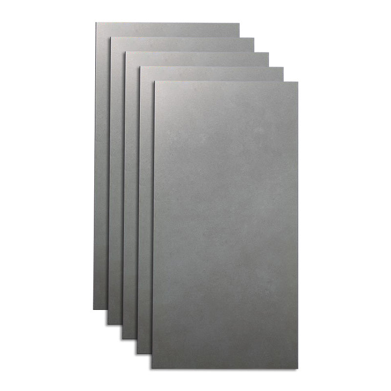 Indoor Floor Tile Porcelain Solid Color Rectangle Living Room Floor Wall Tile Grey Clearhalo 'Floor Tiles & Wall Tiles' 'floor_tiles_wall_tiles' 'Flooring 'Home Improvement' 'home_improvement' 'home_improvement_floor_tiles_wall_tiles' Walls and Ceiling' 6423903