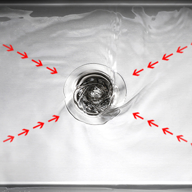 Contemporary Style Kitchen Sink Stainless Steel Colorfast Drop-In Kitchen Sink Clearhalo 'Home Improvement' 'home_improvement' 'home_improvement_kitchen_sinks' 'Kitchen Remodel & Kitchen Fixtures' 'Kitchen Sinks & Faucet Components' 'Kitchen Sinks' 'kitchen_sinks' 6424891