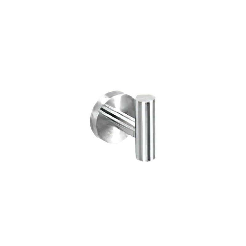 Metal Simple Bathroom Accessory as Individual or as a Set in Silver Towel Robe Hook (Round) Clearhalo 'Bathroom Hardware Sets' 'Bathroom Hardware' 'Bathroom Remodel & Bathroom Fixtures' 'bathroom_hardware_sets' 'Home Improvement' 'home_improvement' 'home_improvement_bathroom_hardware_sets' 6426323