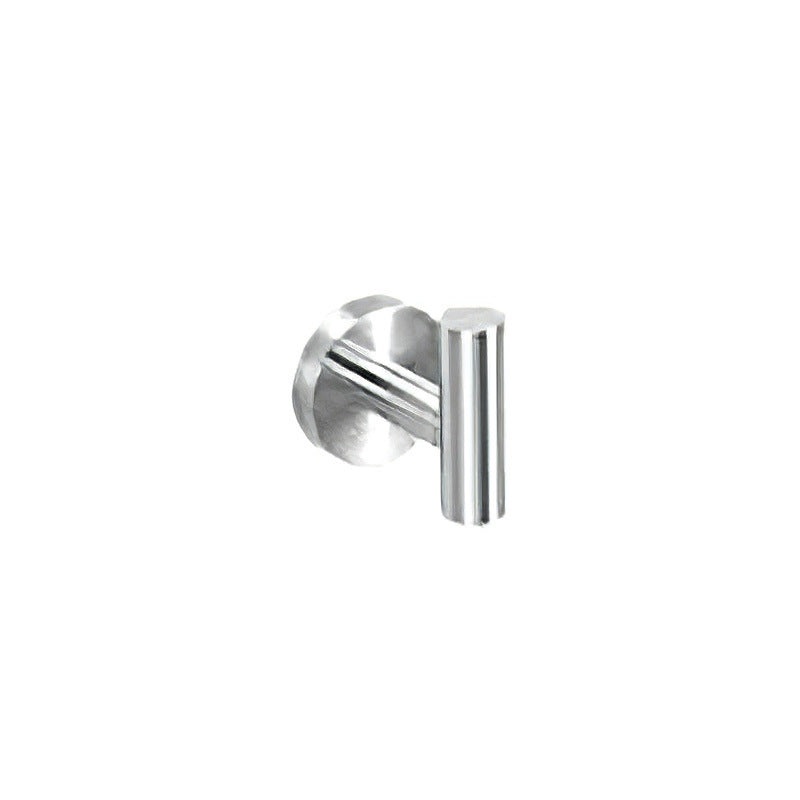 Metal Simple Bathroom Accessory as Individual or as a Set in Silver Towel/Robe Hook (Round) Clearhalo 'Bathroom Hardware Sets' 'Bathroom Hardware' 'Bathroom Remodel & Bathroom Fixtures' 'bathroom_hardware_sets' 'Home Improvement' 'home_improvement' 'home_improvement_bathroom_hardware_sets' 6426323