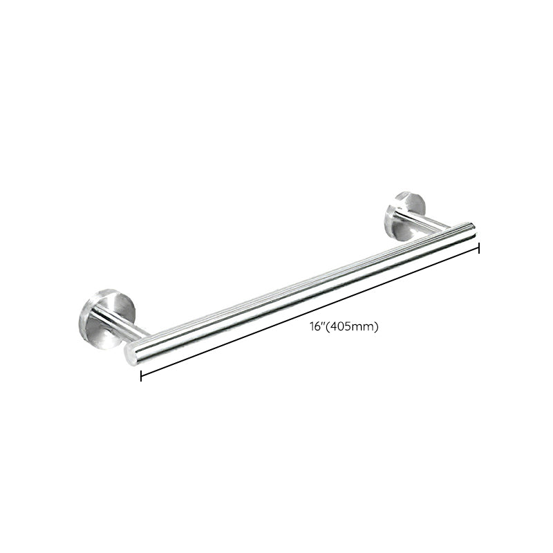 Metal Simple Bathroom Accessory as Individual or as a Set in Silver Clearhalo 'Bathroom Hardware Sets' 'Bathroom Hardware' 'Bathroom Remodel & Bathroom Fixtures' 'bathroom_hardware_sets' 'Home Improvement' 'home_improvement' 'home_improvement_bathroom_hardware_sets' 6426328