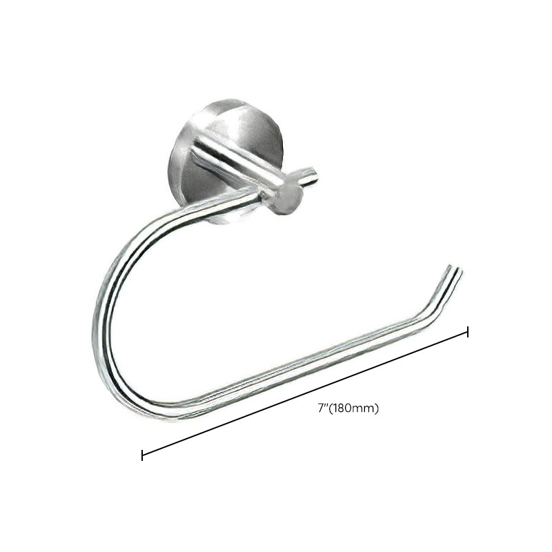 Metal Simple Bathroom Accessory as Individual or as a Set in Silver Clearhalo 'Bathroom Hardware Sets' 'Bathroom Hardware' 'Bathroom Remodel & Bathroom Fixtures' 'bathroom_hardware_sets' 'Home Improvement' 'home_improvement' 'home_improvement_bathroom_hardware_sets' 6426330