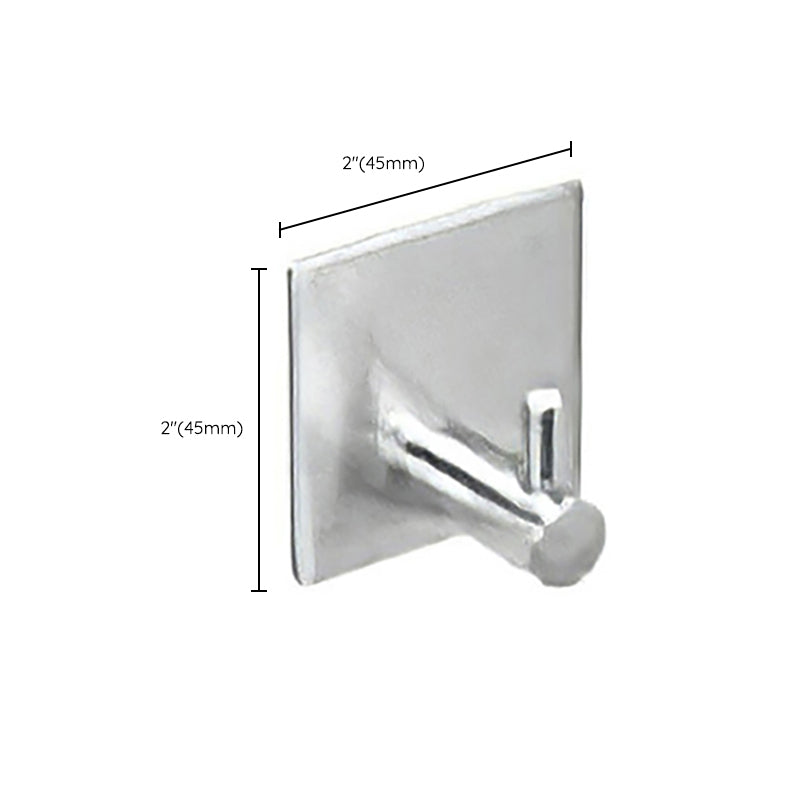 Metal Simple Bathroom Accessory as Individual or as a Set in Silver Clearhalo 'Bathroom Hardware Sets' 'Bathroom Hardware' 'Bathroom Remodel & Bathroom Fixtures' 'bathroom_hardware_sets' 'Home Improvement' 'home_improvement' 'home_improvement_bathroom_hardware_sets' 6426332