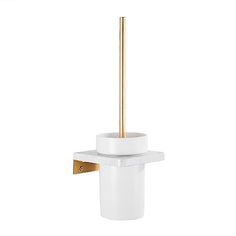 Metal and Marble Bathroom Accessory as Individual or as a Set in Gold Clearhalo 'Bathroom Hardware Sets' 'Bathroom Hardware' 'Bathroom Remodel & Bathroom Fixtures' 'bathroom_hardware_sets' 'Home Improvement' 'home_improvement' 'home_improvement_bathroom_hardware_sets' 6426359
