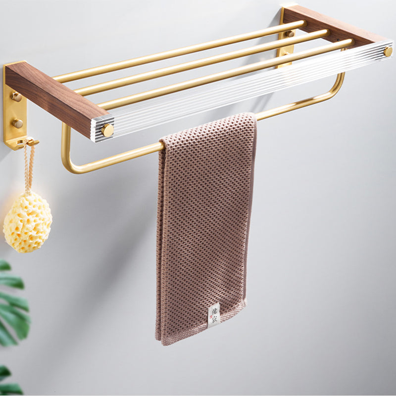 Metal Minimalist Bathroom Accessory as Individual or as a Set in Gold Towel Rack Clearhalo 'Bathroom Hardware Sets' 'Bathroom Hardware' 'Bathroom Remodel & Bathroom Fixtures' 'bathroom_hardware_sets' 'Home Improvement' 'home_improvement' 'home_improvement_bathroom_hardware_sets' 6426370