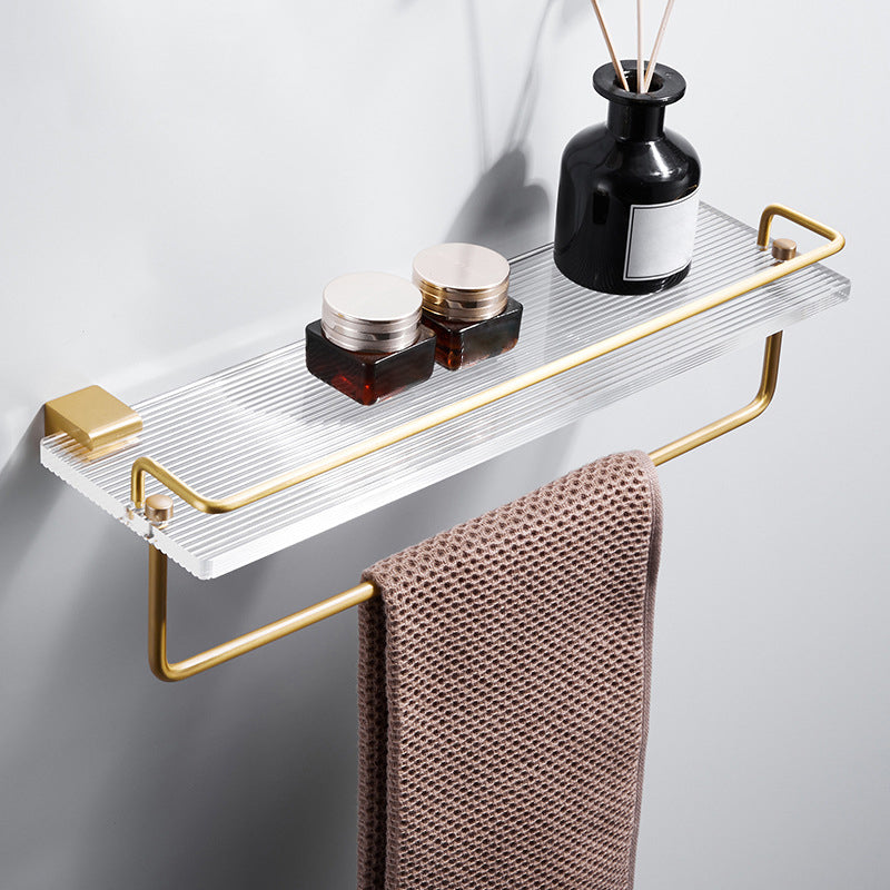 Metal Minimalist Bathroom Accessory as Individual or as a Set in Gold Clearhalo 'Bathroom Hardware Sets' 'Bathroom Hardware' 'Bathroom Remodel & Bathroom Fixtures' 'bathroom_hardware_sets' 'Home Improvement' 'home_improvement' 'home_improvement_bathroom_hardware_sets' 6426374