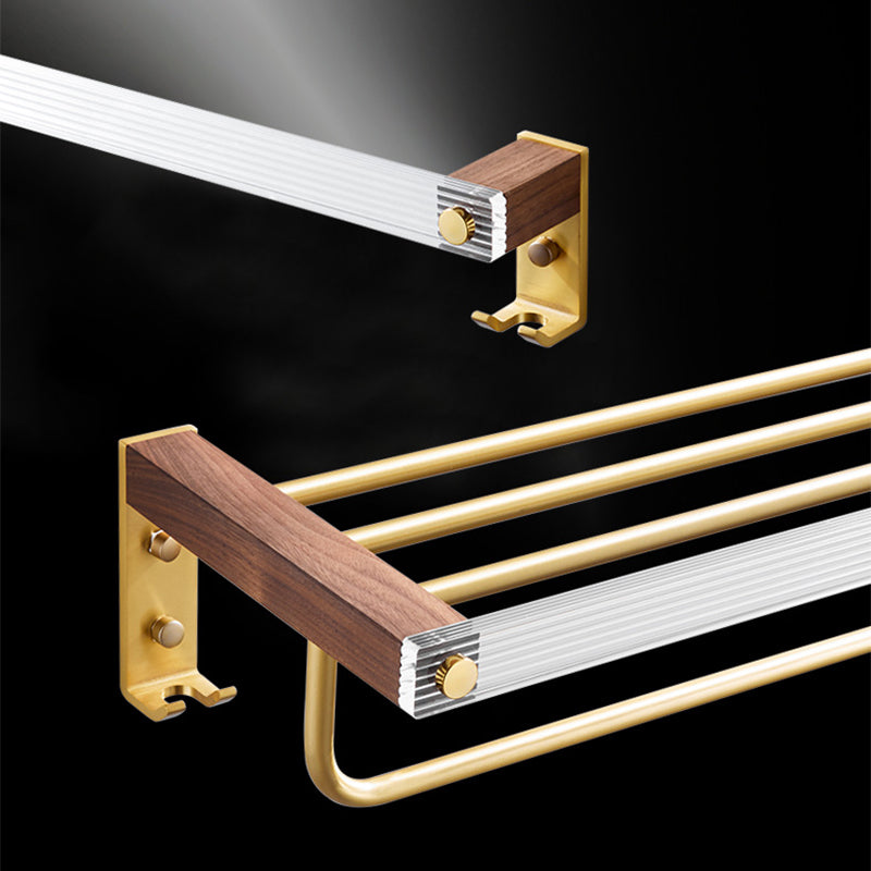 Metal Minimalist Bathroom Accessory as Individual or as a Set in Gold Clearhalo 'Bathroom Hardware Sets' 'Bathroom Hardware' 'Bathroom Remodel & Bathroom Fixtures' 'bathroom_hardware_sets' 'Home Improvement' 'home_improvement' 'home_improvement_bathroom_hardware_sets' 6426381