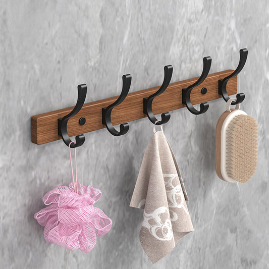 Metal and Wood Bathroom Accessory as Individual or as a Set without Punching Clearhalo 'Bathroom Hardware Sets' 'Bathroom Hardware' 'Bathroom Remodel & Bathroom Fixtures' 'bathroom_hardware_sets' 'Home Improvement' 'home_improvement' 'home_improvement_bathroom_hardware_sets' 6426404