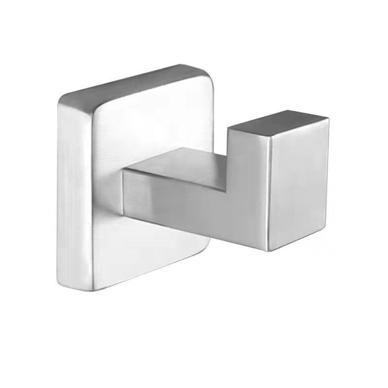 Stainless Steel Bathroom Accessory As Individual Or As a Set Modern Bathroom Set Chrome Towel/Robe Hook Clearhalo 'Bathroom Hardware Sets' 'Bathroom Hardware' 'Bathroom Remodel & Bathroom Fixtures' 'bathroom_hardware_sets' 'Home Improvement' 'home_improvement' 'home_improvement_bathroom_hardware_sets' 6426474