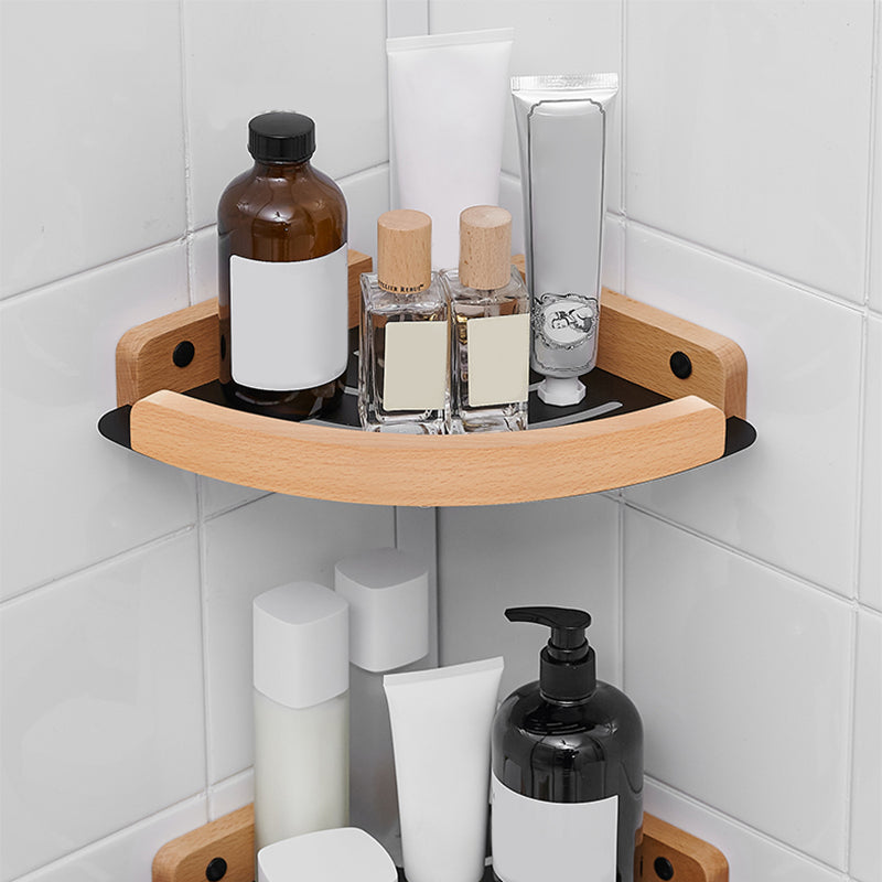 Metal and Wood Bathroom Accessory as Individual or as a Set in Black Clearhalo 'Bathroom Hardware Sets' 'Bathroom Hardware' 'Bathroom Remodel & Bathroom Fixtures' 'bathroom_hardware_sets' 'Home Improvement' 'home_improvement' 'home_improvement_bathroom_hardware_sets' 6426495