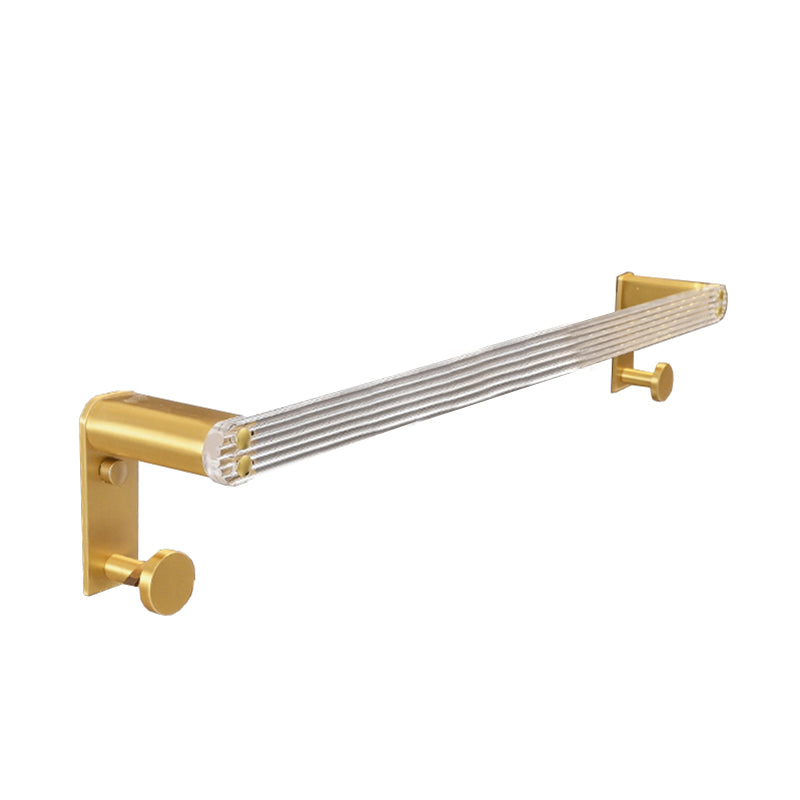 Metal and Acrylic Bathroom Accessory as Individual or as a Set in Gold Clearhalo 'Bathroom Hardware Sets' 'Bathroom Hardware' 'Bathroom Remodel & Bathroom Fixtures' 'bathroom_hardware_sets' 'Home Improvement' 'home_improvement' 'home_improvement_bathroom_hardware_sets' 6426549