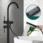 Modern Freestanding Tub Faucet Floor Mounted Lever Freestanding Tub Filler Trim Clearhalo 'Bathroom Remodel & Bathroom Fixtures' 'Bathtub Faucets' 'bathtub_faucets' 'Home Improvement' 'home_improvement' 'home_improvement_bathtub_faucets' 6426587