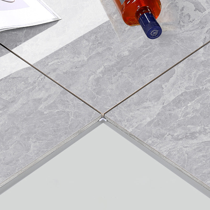Square Ceramic Polished Straight Edge Singular Tile Marble Look Bathroom Floor Clearhalo 'Floor Tiles & Wall Tiles' 'floor_tiles_wall_tiles' 'Flooring 'Home Improvement' 'home_improvement' 'home_improvement_floor_tiles_wall_tiles' Walls and Ceiling' 6427827