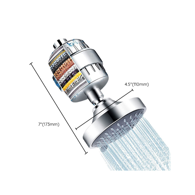 Modern Fixed Shower Head with Katalyst 4-inch Silver Wall-Mount Showerhead Clearhalo 'Bathroom Remodel & Bathroom Fixtures' 'Home Improvement' 'home_improvement' 'home_improvement_shower_heads' 'Shower Heads' 'shower_heads' 'Showers & Bathtubs Plumbing' 'Showers & Bathtubs' 6427843