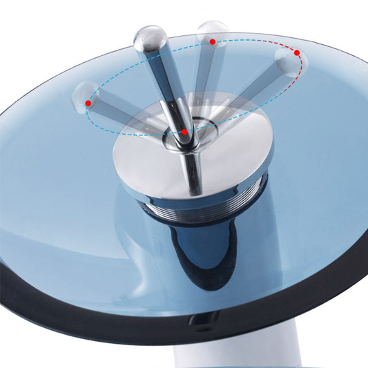 Modern Vessel Sink Oval Glass with Pop-Up Drain and Faucet Vessel Lavatory Sink Clearhalo 'Bathroom Remodel & Bathroom Fixtures' 'Bathroom Sinks & Faucet Components' 'Bathroom Sinks' 'bathroom_sink' 'Home Improvement' 'home_improvement' 'home_improvement_bathroom_sink' 6428046