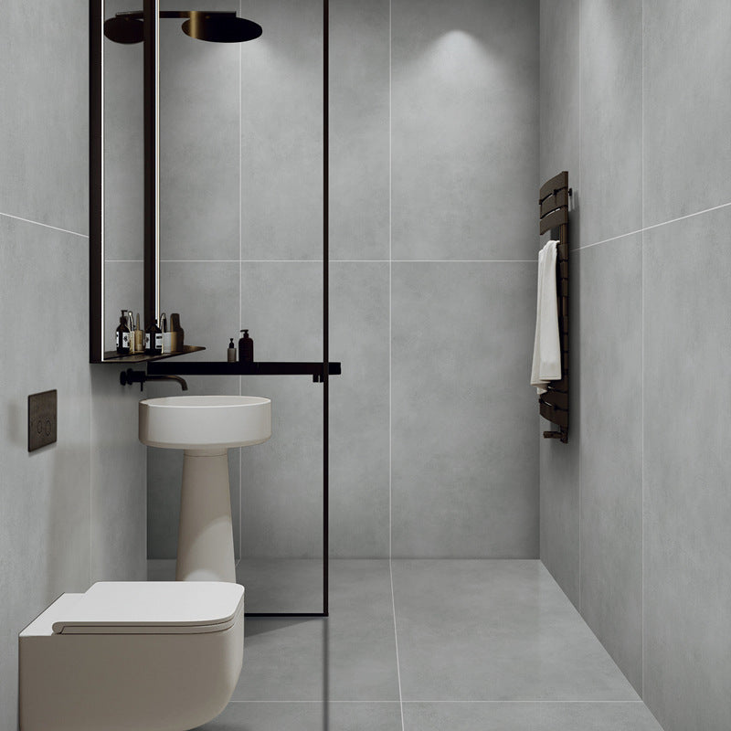 Porcelain Floor and Wall Tile Solid Color Rectangle Bathroom Tile ...