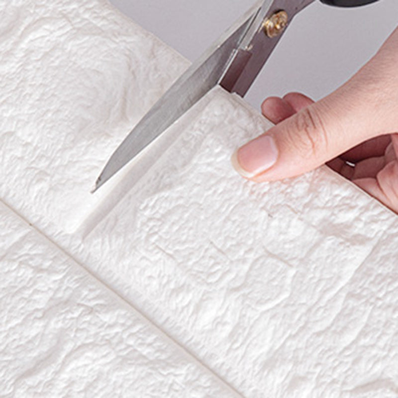 Modern Wall Ceiling 3D Embossed Peel and Stick Waterproof Wall Paneling in White Clearhalo 'Flooring 'Home Improvement' 'home_improvement' 'home_improvement_wall_paneling' 'Wall Paneling' 'wall_paneling' 'Walls & Ceilings' Walls and Ceiling' 6428173