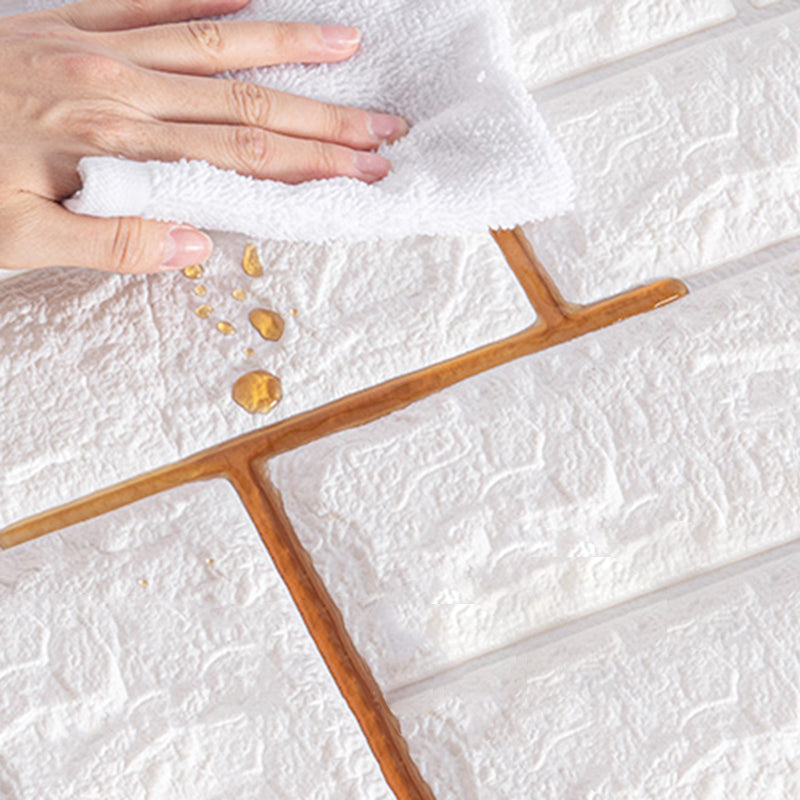 Modern Wall Ceiling 3D Embossed Peel and Stick Waterproof Wall Paneling in White Clearhalo 'Flooring 'Home Improvement' 'home_improvement' 'home_improvement_wall_paneling' 'Wall Paneling' 'wall_paneling' 'Walls & Ceilings' Walls and Ceiling' 6428178