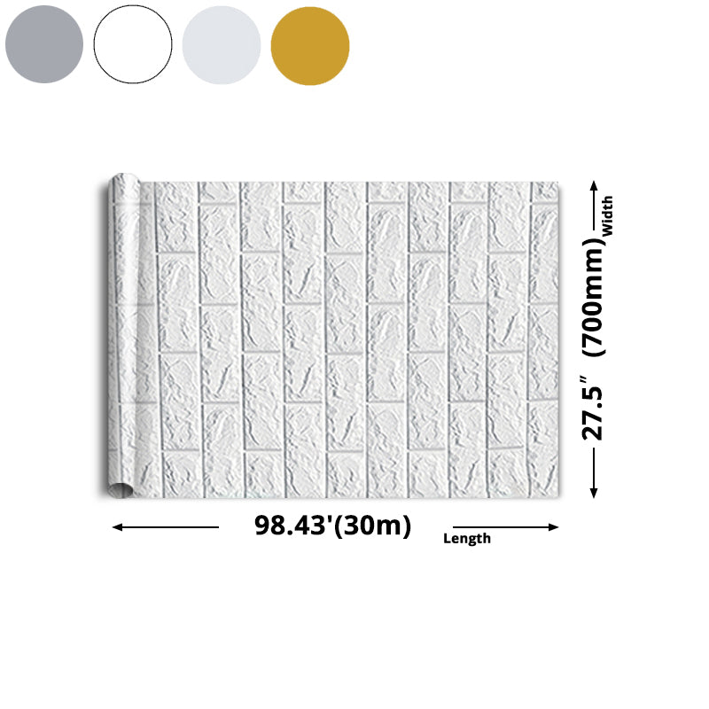 Modern Wall Ceiling 3D Embossed Peel and Stick Waterproof Wall Paneling in White Clearhalo 'Flooring 'Home Improvement' 'home_improvement' 'home_improvement_wall_paneling' 'Wall Paneling' 'wall_paneling' 'Walls & Ceilings' Walls and Ceiling' 6428183