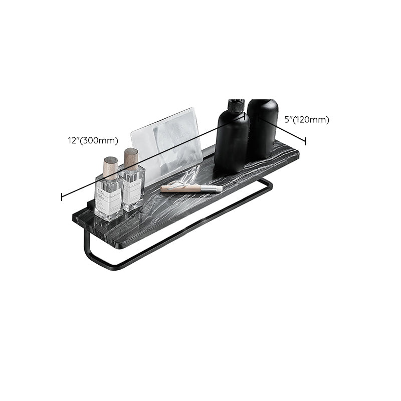 Metal and Marble Bathroom Accessory as Individual or as a Set in Black Clearhalo 'Bathroom Hardware Sets' 'Bathroom Hardware' 'Bathroom Remodel & Bathroom Fixtures' 'bathroom_hardware_sets' 'Home Improvement' 'home_improvement' 'home_improvement_bathroom_hardware_sets' 6429154