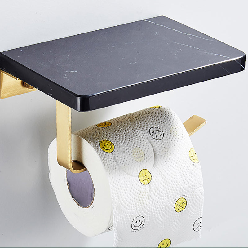 Metal and Marble Bathroom Minimalist Accessory as Individual or as a Set in Gold Clearhalo 'Bathroom Hardware Sets' 'Bathroom Hardware' 'Bathroom Remodel & Bathroom Fixtures' 'bathroom_hardware_sets' 'Home Improvement' 'home_improvement' 'home_improvement_bathroom_hardware_sets' 6429202