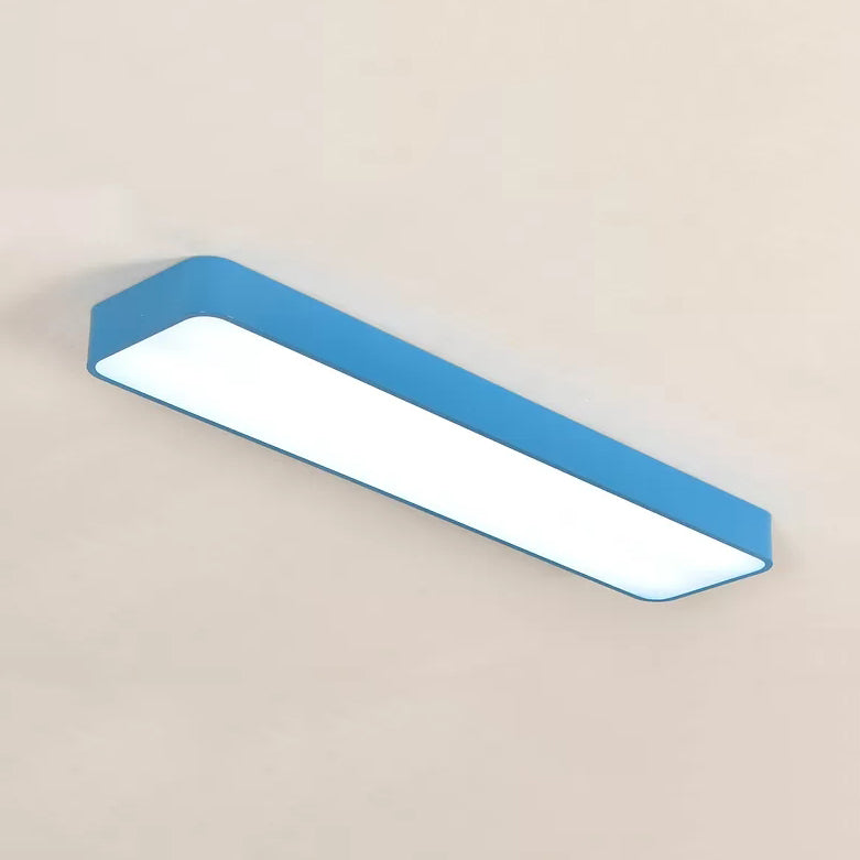 Acrylic Linear Ceiling Mount Light Baby Bedroom Kids Candy Colored LED Ceiling Lamp Blue Clearhalo 'Ceiling Lights' 'Close To Ceiling Lights' 'Close to ceiling' 'Flush mount' 'Industrial Flush Mount' Lighting' 64372