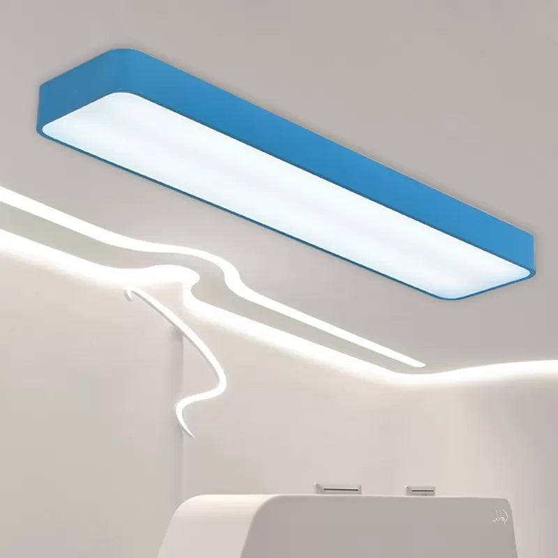Acrylic Linear Ceiling Mount Light Baby Bedroom Kids Candy Colored LED Ceiling Lamp Clearhalo 'Ceiling Lights' 'Close To Ceiling Lights' 'Close to ceiling' 'Flush mount' 'Industrial Flush Mount' Lighting' 64373