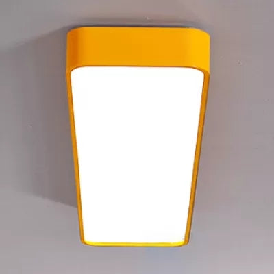 Acrylic Linear Ceiling Mount Light Baby Bedroom Kids Candy Colored LED Ceiling Lamp Yellow Clearhalo 'Ceiling Lights' 'Close To Ceiling Lights' 'Close to ceiling' 'Flush mount' 'Industrial Flush Mount' Lighting' 64376
