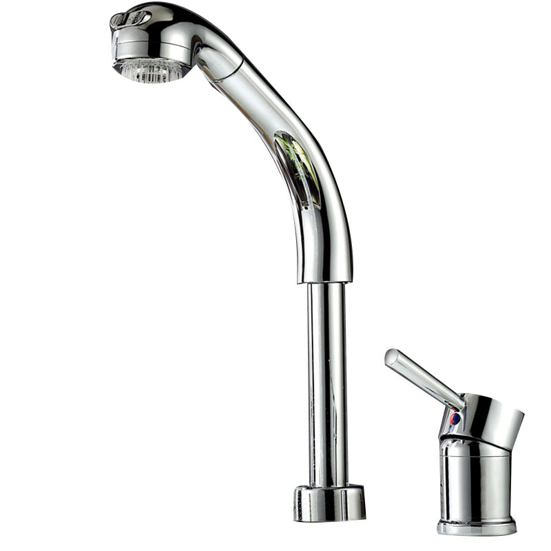 Contemporary Vessel Sink Faucet Lever Handles 2 Hole Faucets Low Arc Solid Brass Faucet Clearhalo 'Bathroom Remodel & Bathroom Fixtures' 'Bathroom Sink Faucets' 'Bathroom Sinks & Faucet Components' 'bathroom_sink_faucets' 'Home Improvement' 'home_improvement' 'home_improvement_bathroom_sink_faucets' 6438510