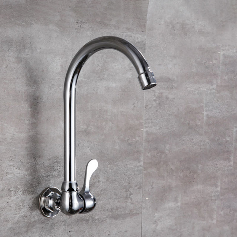 Modern Bar Faucet Brass Knob Handle Wall Mounted Pot Filler Faucet Clearhalo 'Home Improvement' 'home_improvement' 'home_improvement_kitchen_faucets' 'Kitchen Faucets' 'Kitchen Remodel & Kitchen Fixtures' 'Kitchen Sinks & Faucet Components' 'kitchen_faucets' 6438634