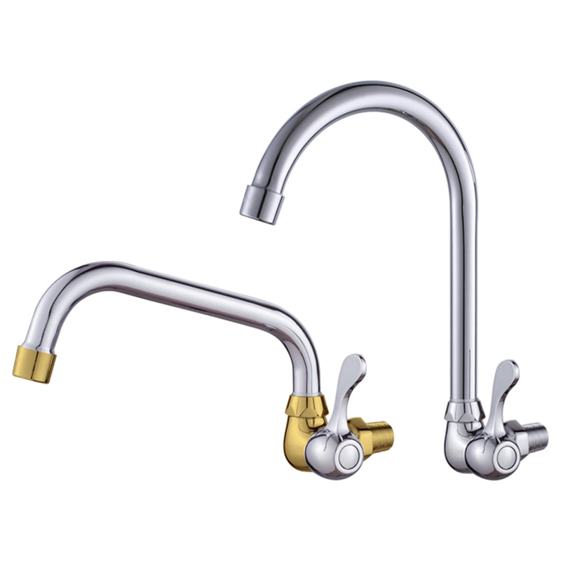 Modern Bar Faucet Brass Knob Handle Wall Mounted Pot Filler Faucet Clearhalo 'Home Improvement' 'home_improvement' 'home_improvement_kitchen_faucets' 'Kitchen Faucets' 'Kitchen Remodel & Kitchen Fixtures' 'Kitchen Sinks & Faucet Components' 'kitchen_faucets' 6438636