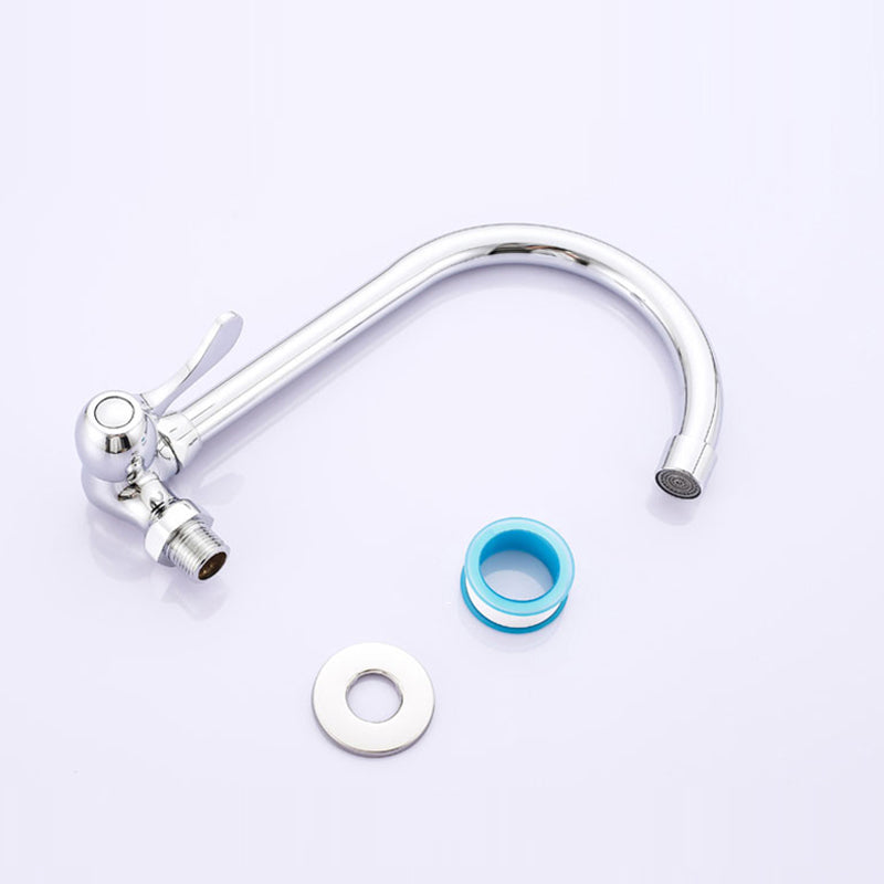 Modern Bar Faucet Brass Knob Handle Wall Mounted Pot Filler Faucet Clearhalo 'Home Improvement' 'home_improvement' 'home_improvement_kitchen_faucets' 'Kitchen Faucets' 'Kitchen Remodel & Kitchen Fixtures' 'Kitchen Sinks & Faucet Components' 'kitchen_faucets' 6438639