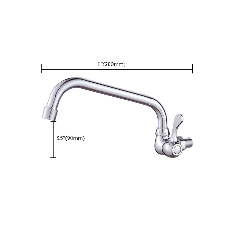 Modern Bar Faucet Brass Knob Handle Wall Mounted Pot Filler Faucet Clearhalo 'Home Improvement' 'home_improvement' 'home_improvement_kitchen_faucets' 'Kitchen Faucets' 'Kitchen Remodel & Kitchen Fixtures' 'Kitchen Sinks & Faucet Components' 'kitchen_faucets' 6438640