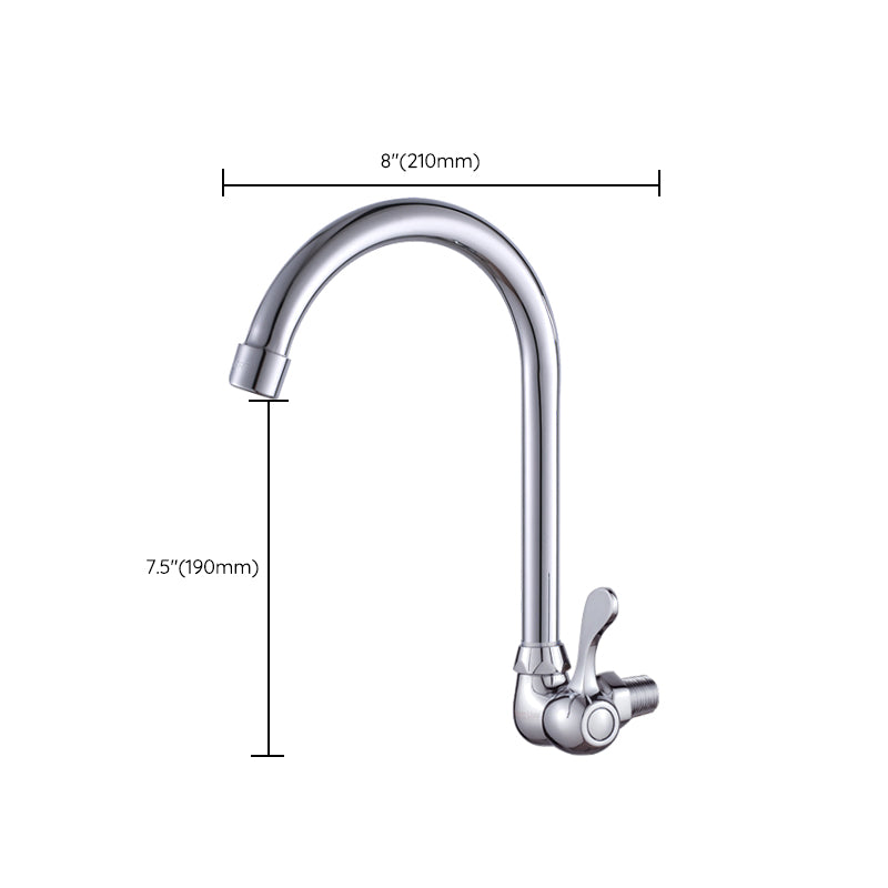 Modern Bar Faucet Brass Knob Handle Wall Mounted Pot Filler Faucet Clearhalo 'Home Improvement' 'home_improvement' 'home_improvement_kitchen_faucets' 'Kitchen Faucets' 'Kitchen Remodel & Kitchen Fixtures' 'Kitchen Sinks & Faucet Components' 'kitchen_faucets' 6438641