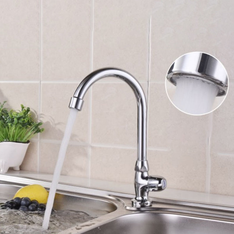 Modern Bar Faucet Brass with Handles and Supply Lines Swivel Spout Kitchen Sink Faucet Clearhalo 'Home Improvement' 'home_improvement' 'home_improvement_kitchen_faucets' 'Kitchen Faucets' 'Kitchen Remodel & Kitchen Fixtures' 'Kitchen Sinks & Faucet Components' 'kitchen_faucets' 6438651
