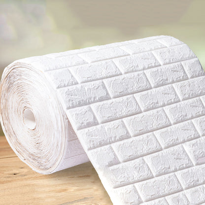 Modern Wall Ceiling Peel and Stick 3D Embossed Wall Paneling in White 164' (50m) Clearhalo 'Flooring 'Home Improvement' 'home_improvement' 'home_improvement_wall_paneling' 'Wall Paneling' 'wall_paneling' 'Walls & Ceilings' Walls and Ceiling' 6438749